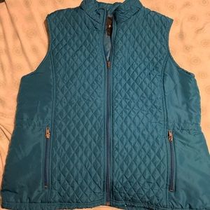 Relativity Outer Wear Teal Sleeveless Vest